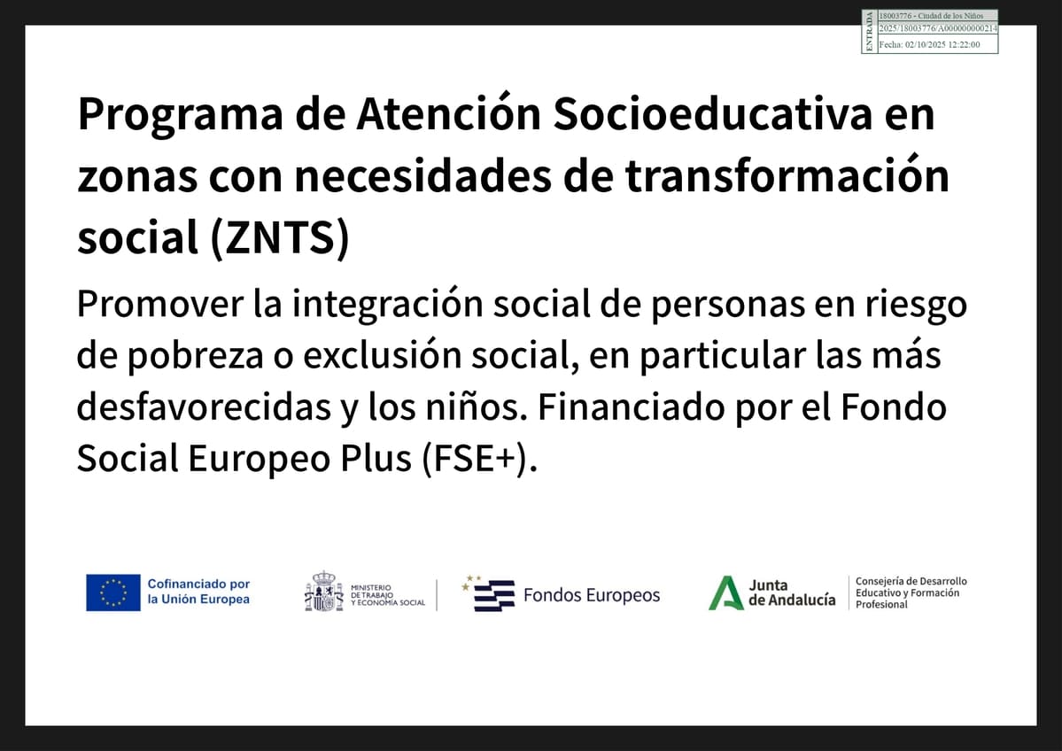 Programa de Atención Socioeducativa en ZNTS